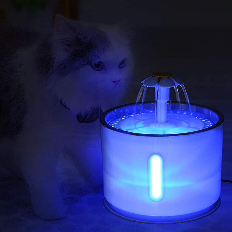 Fonte de Água Elétrica Para Pets com Led