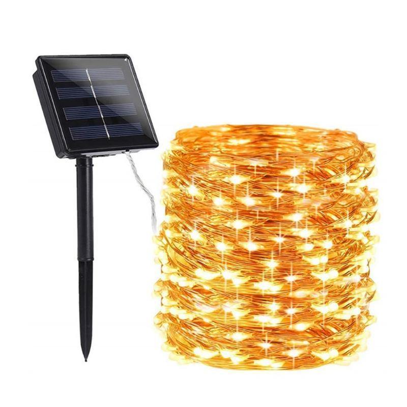 Fio de lâmpadas LED - Solar - À prova d'água