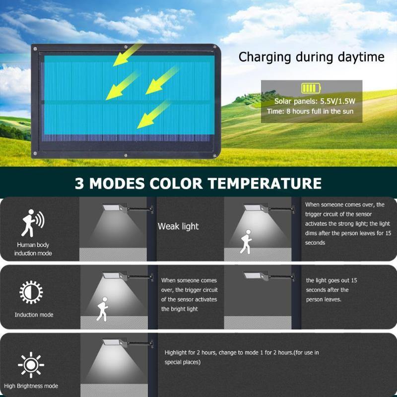 Refletor Solar 50 LED - Controle Remoto + Sensor Movimento