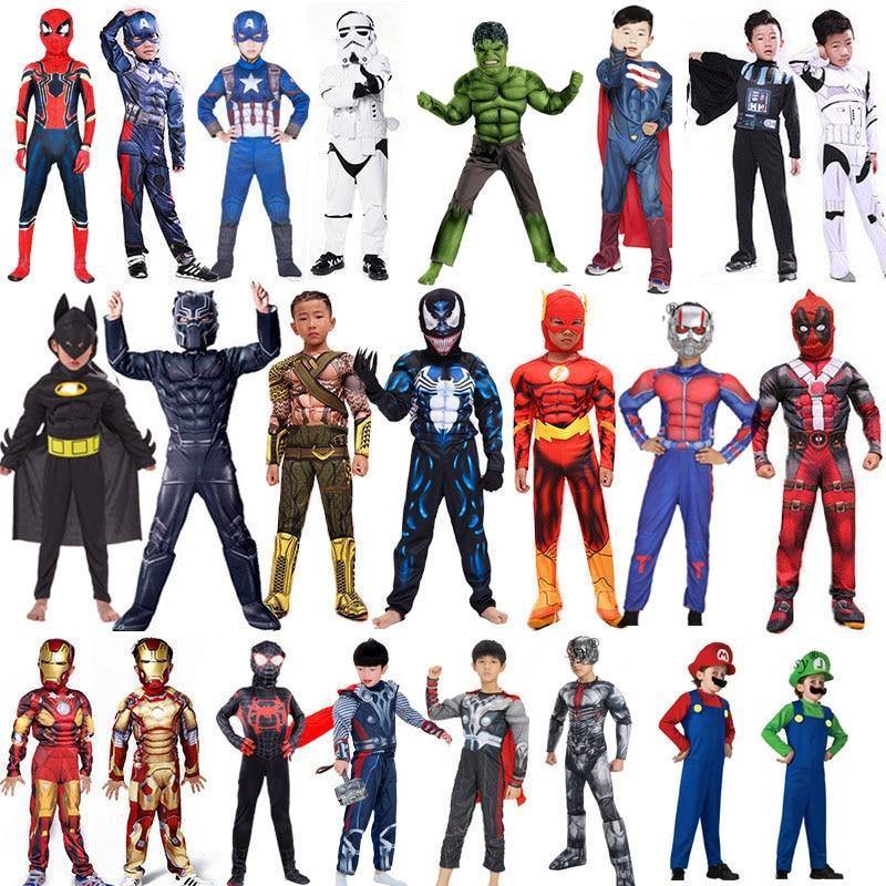 Fantasia SuperKids® - Cosplay Infantl Super Heróis Diversos