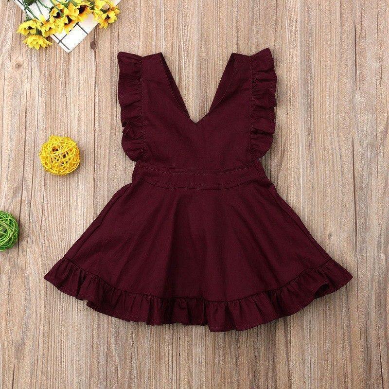 Vestido Fashion Decote em V - Tamanhos de 6 meses a 5 anos