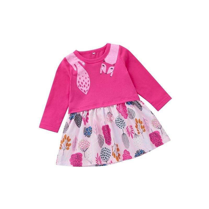 Vestido Raposinha Cute - Tamanhos de 6 meses a 4 anos