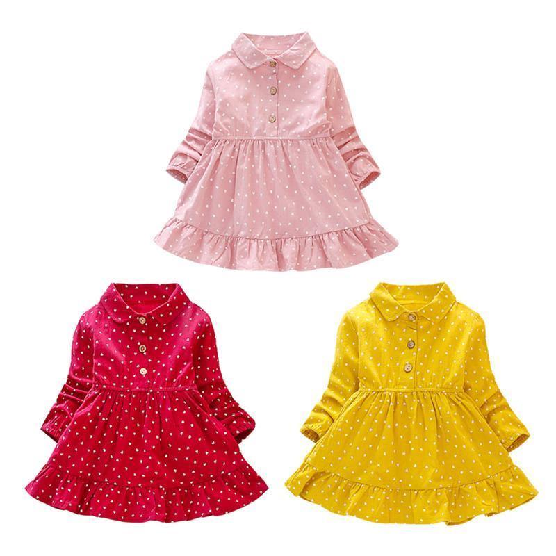 Vestido Coraçãozinhos Cute - Tamanhos de 1 a 8 anos