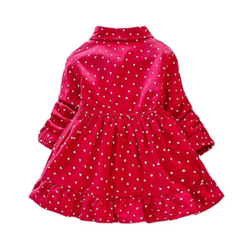 Vestido Coraçãozinhos Cute - Tamanhos de 1 a 8 anos