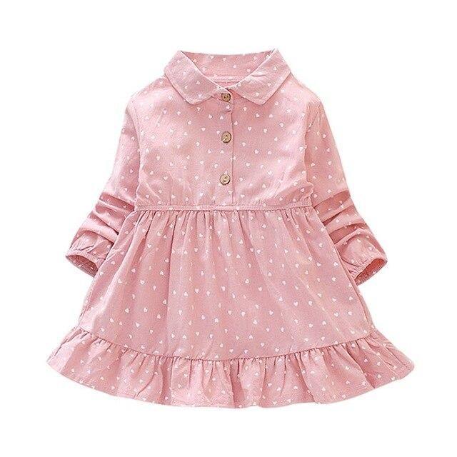 Vestido Coraçãozinhos Cute - Tamanhos de 1 a 8 anos