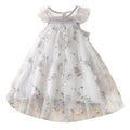 Vestido Princesa Floral Bordado - Tamanhos de 1 a 6 anos