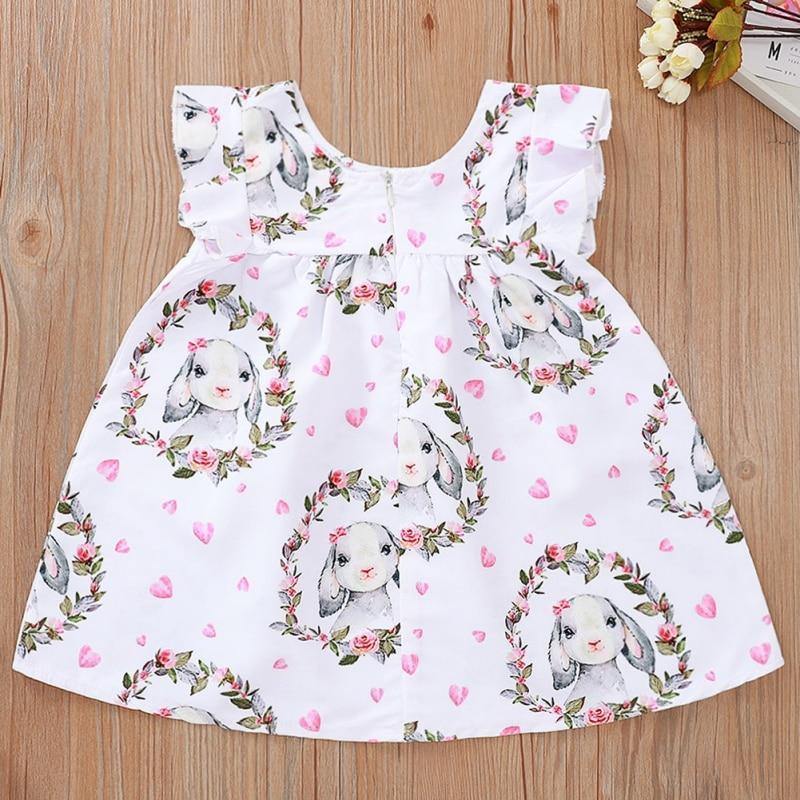 Vestido Casual Coelhinha - Tamanhos de 6 meses a 4 anos