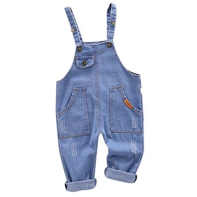 Jardineira Jeans Boy - Tamanhos de 6 meses a 4 anos