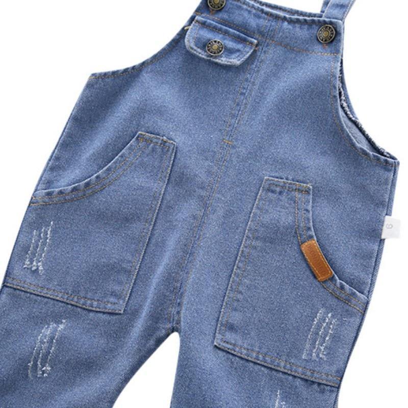 Jardineira Jeans Boy - Tamanhos de 6 meses a 4 anos