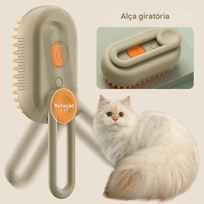 Escova a Vapor Para Pets